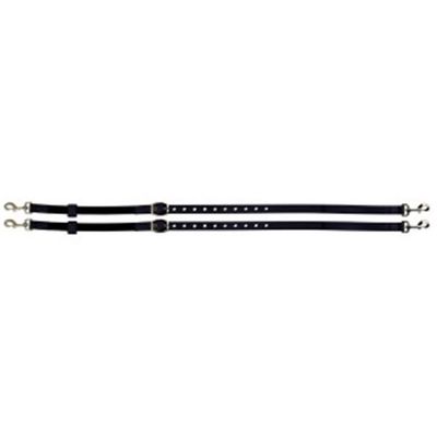 Nylon side Reins w/Elastic Black