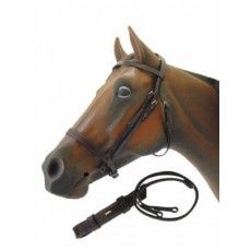Snaffle Bridle W/Reins Black
