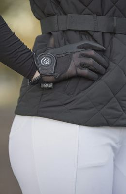 BARE Equestrian - Pro Rider Mesh Grip Gloves - Black
