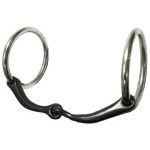 TOPHAND Curved Sweet Iron Snaffle Medium Mouth 2 1/2&quot; rings