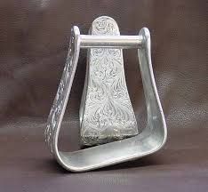 Alumunium Deep Roper Stirrup Engraved