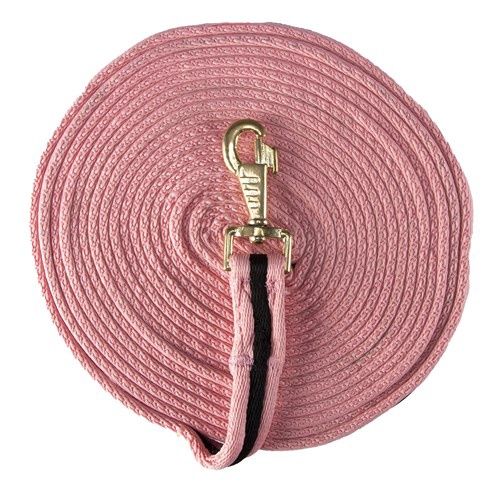 Soft Tubular Web Lunge Lead 8m, Colour: Pink/Black