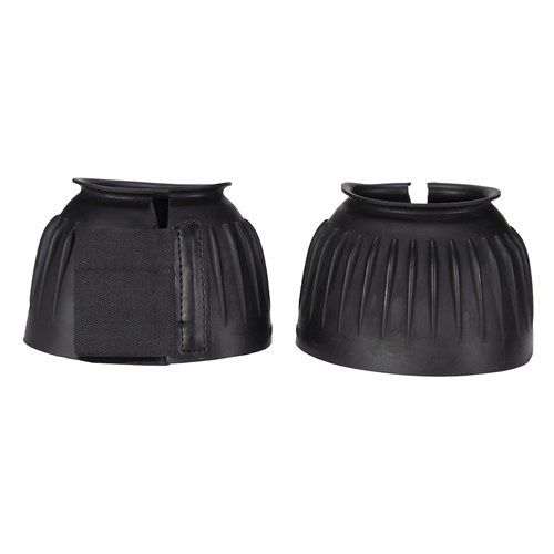 Ribbed Bell Boots w/Single Velcro Black