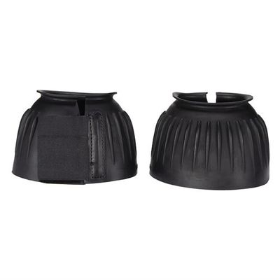 Ribbed Bell Boots w/Single Velcro Black