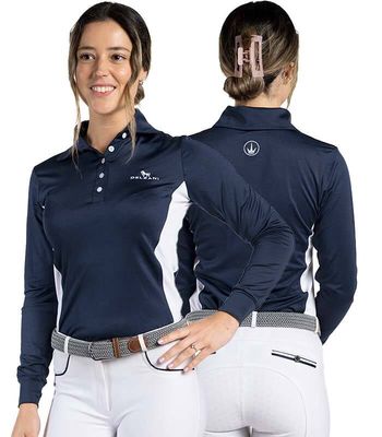Luciana Navy-White Technical Shirt Long Sleeve