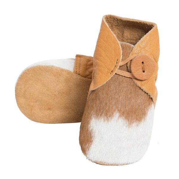The Design Edge - Hairon Baby Booties Cowhide Footwear