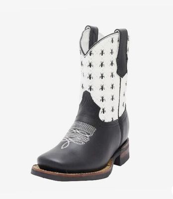 Children’s Kader Black and White Karijini Boots