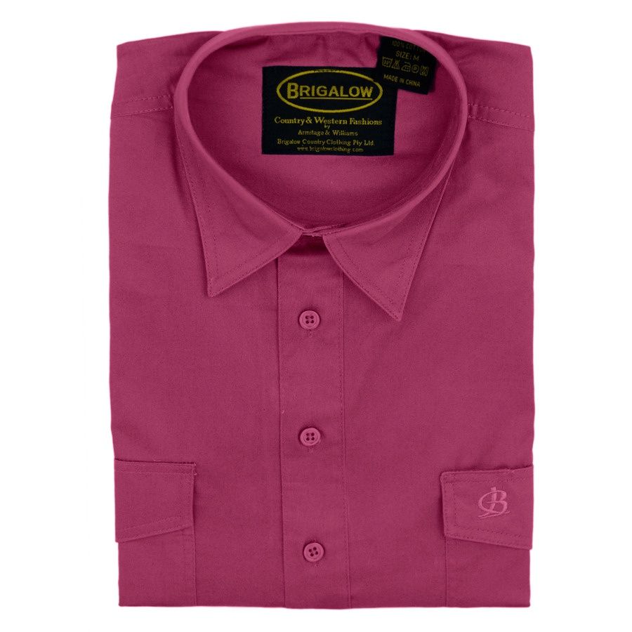 Mens Half Placket Cotton Work Shirt