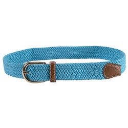 Huntington Turq/Grey Braided Equestrian Belt