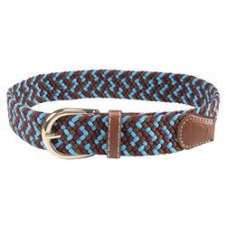 Huntington Turq/Brown Braided Equestrian Belt