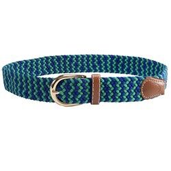 Huntington Green/Blue Braided Equestrian Belt
