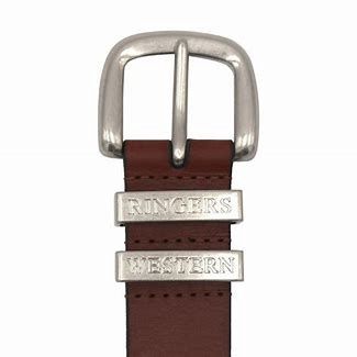Ringers Western James Belt Brown/Silver 36&quot;