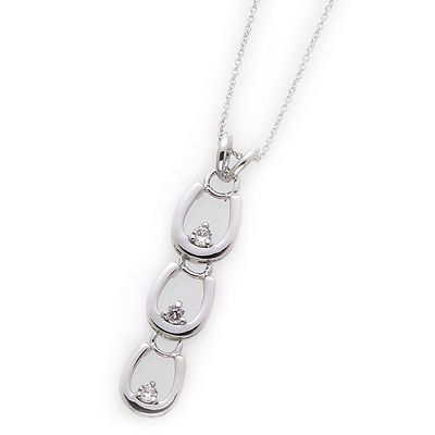 Brigalow Rhodium 3 Horseshoe necklace