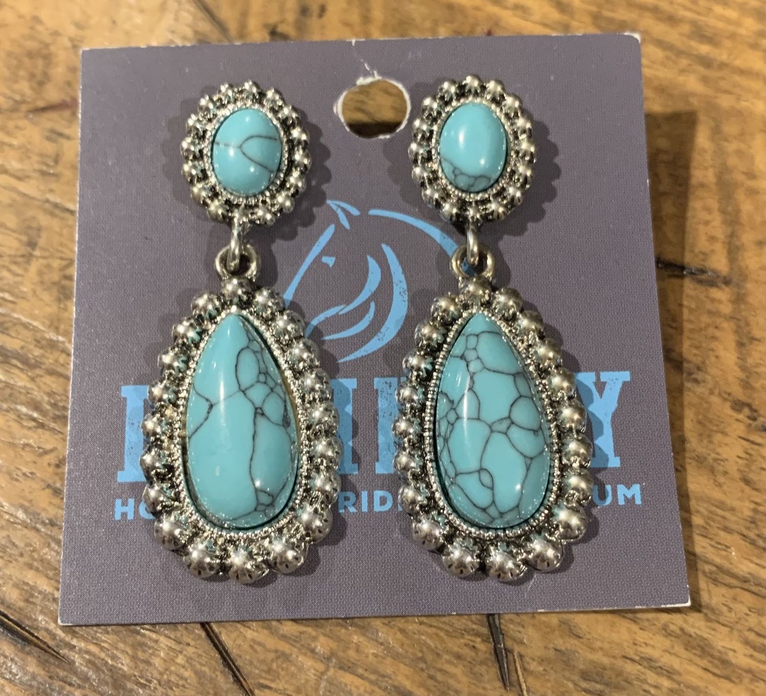 Dangly Turquoise Teardrop Earrings