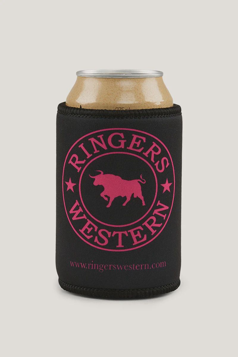 Black/Pink Ringers Western Stubby Cooler