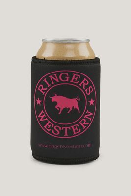 Black/Pink Ringers Western Stubby Cooler