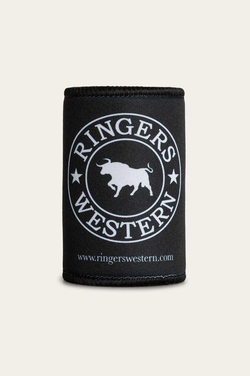 Black/White Ringers Western Stubby Cooler