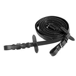 Leather Grip Reins w/Stoppers Brown 5/8&quot;