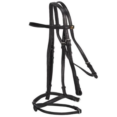 Jeremy &amp; Lord Nappa Snaffle Bridle Black