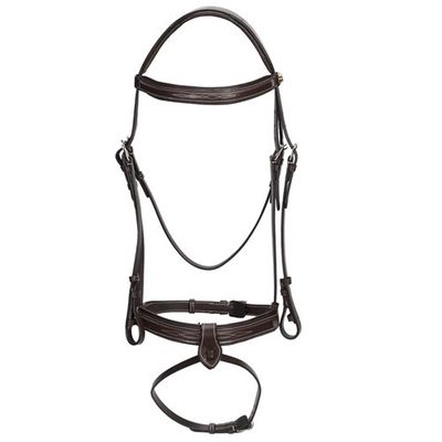 Snaffle Bridle With Hanoverian Noseband &amp; Laced Reins