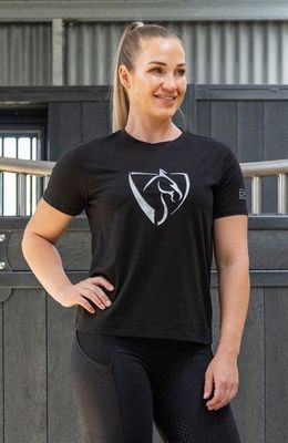 Bare Silver Logo T Shirt Black