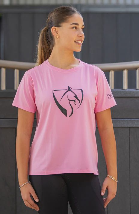 Bare Black Logo T Shirt Pink