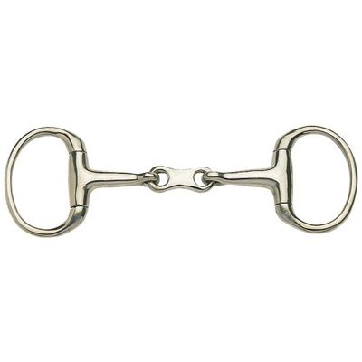 Equisteel SS Eggbutt Snaffle Bit with French Mouth &amp; Round Rings