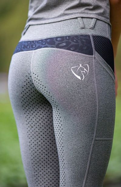 BARE Performance Riding Tights Grey Cat