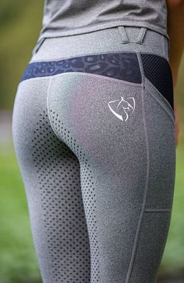 BARE Performance Riding Tights Grey Cat
