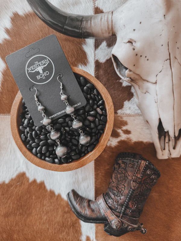 Navajo Pearl Dangle Earrings