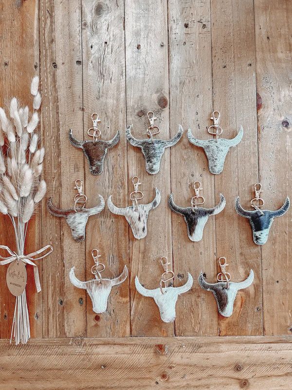 Cowhide Steerhead Keyring