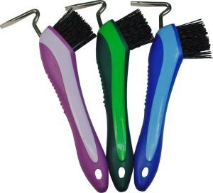 Hoof Pick with Brush, Colour: Purple