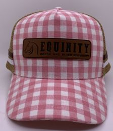 Equinity Trucker Cap Pink Gingham