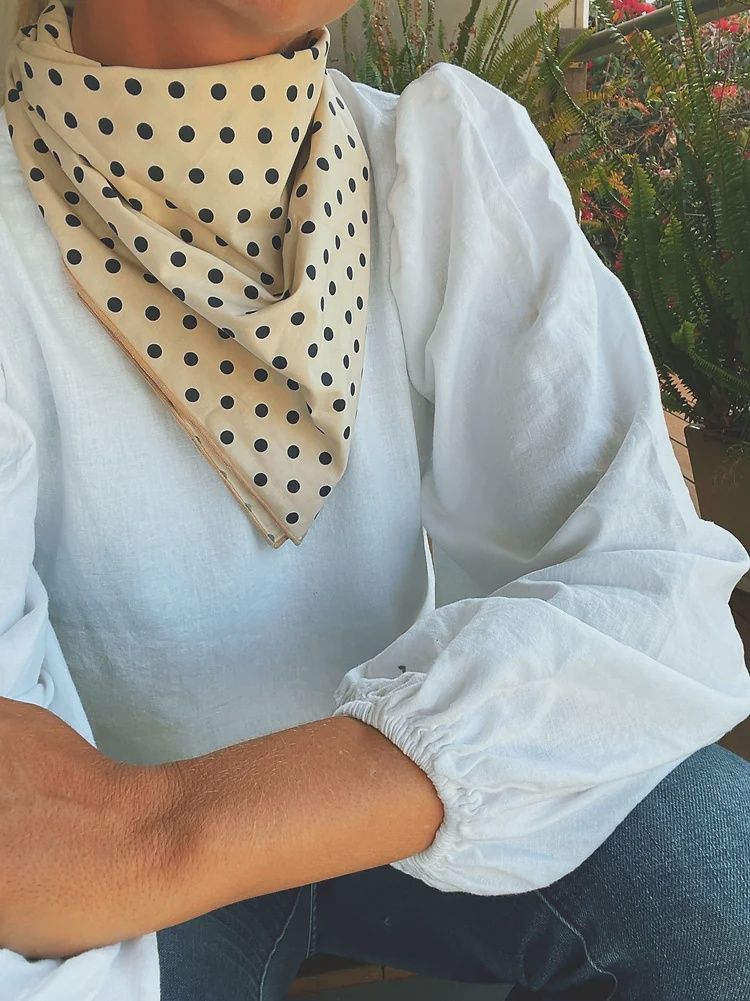 Beige Spotty Scarf