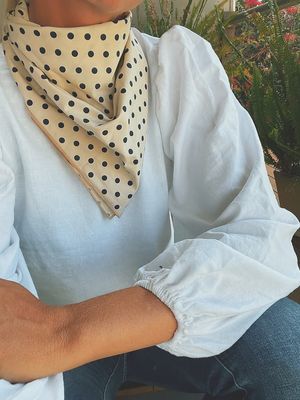 Beige Spotty Scarf