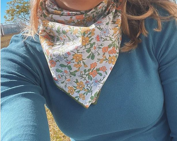 Natural Floral Scarf