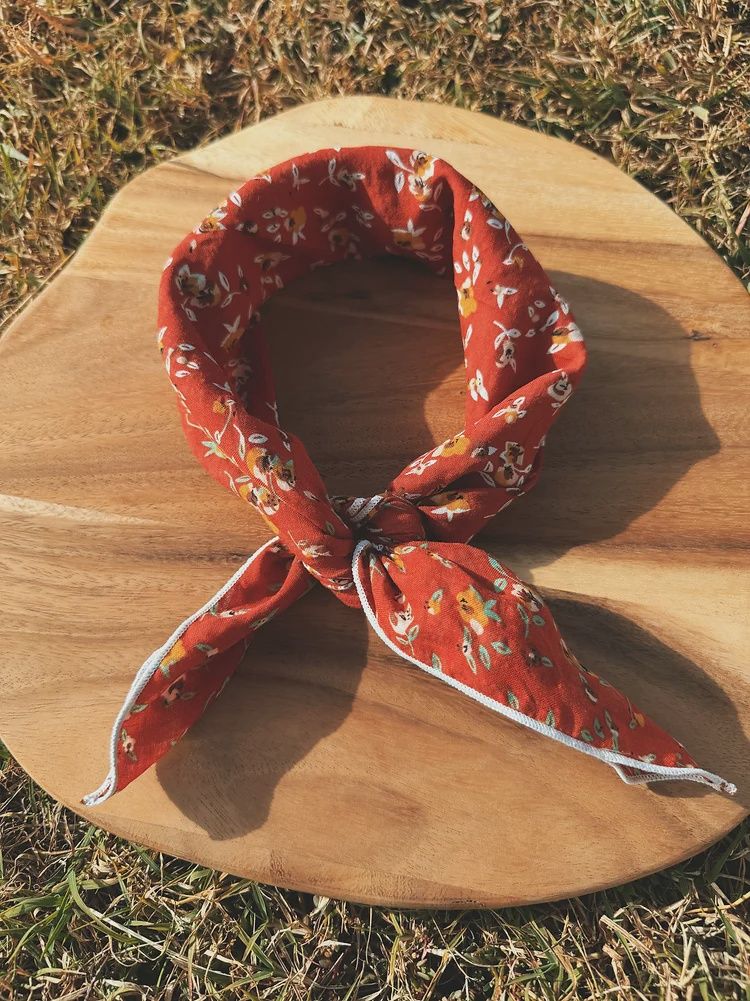Rust Floral Scarf