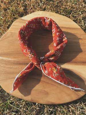 Rust Floral Scarf