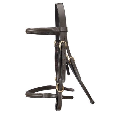 J&amp;L In Hand Raised Show Bridle/Brown/Full