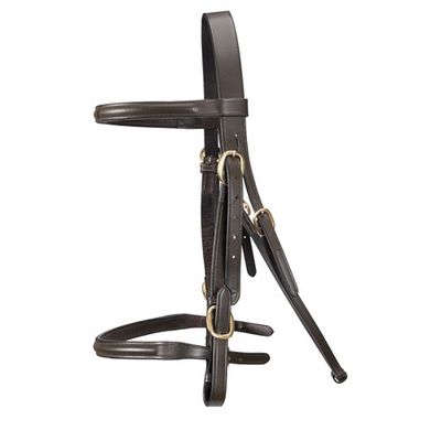 J&amp;L In Hand Raised Show Bridle/Brown/Full