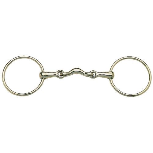 Loose Ring Snaffle Bit with Ported Mouth, Size: Cob