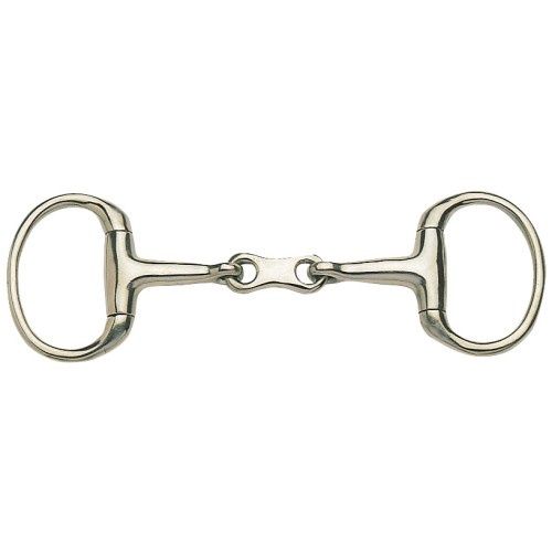 Equisteel SS Eggbutt Snaffle Bit with French Mouth &amp; Round Rings, Size: Pony/11.5cm