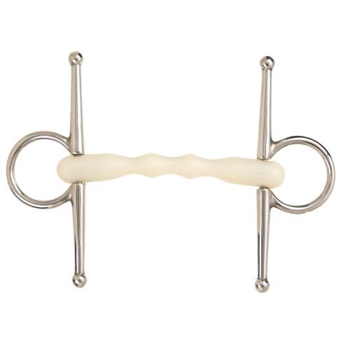 Full Cheek Snaffle Bit with Flexible Mouth, Size: Cob/12.5cm