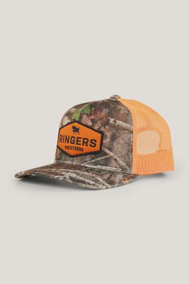 Scoty Trucker Cap - Leaf Camo/Orange