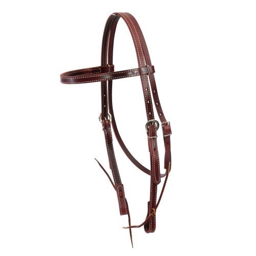 Weaver 5/8&quot; Latigo Headstall - Burgundy