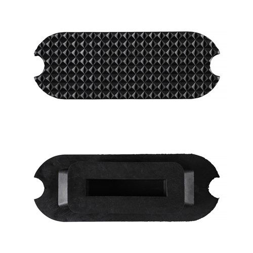 Fillis Rubber Stirrup Pads Black, Size: 11.5cm / 4.5&quot;, Colour: Black