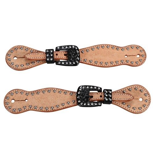 Fort Worth Spur Straps Rough Out, Size: Ladies