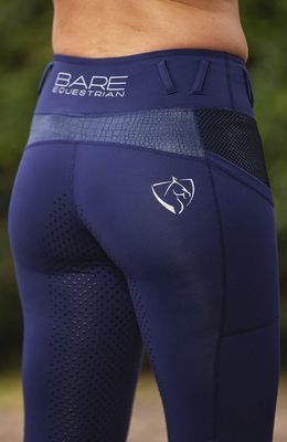 BARE Performance Riding Tights - Navy Croc