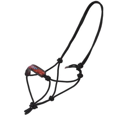 Rope Halter Leather Nose - Pink Apache