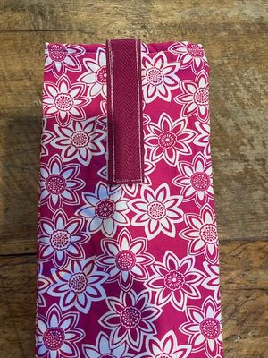 Satin lined tail bags - Pink floral